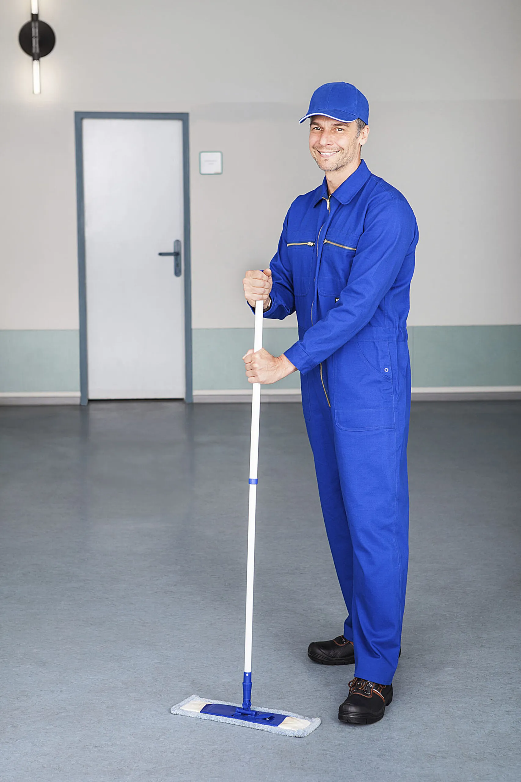 Mopping the floor of a Hendersonville warehouse