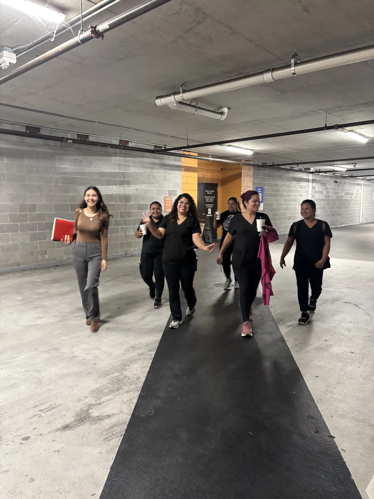 Fresh Start crew walking through a commercial building in Hendersonville